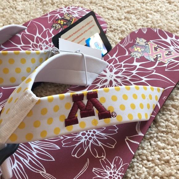 University of Minnesota Flip Flops - Picture 3 of 3